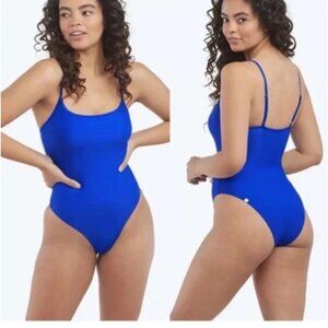 Summersalt high leg blue colbalt one piece bathing suit